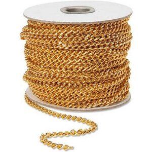 Darice 1855-22  5mm Gold Curb Chain---100 feet on Spool